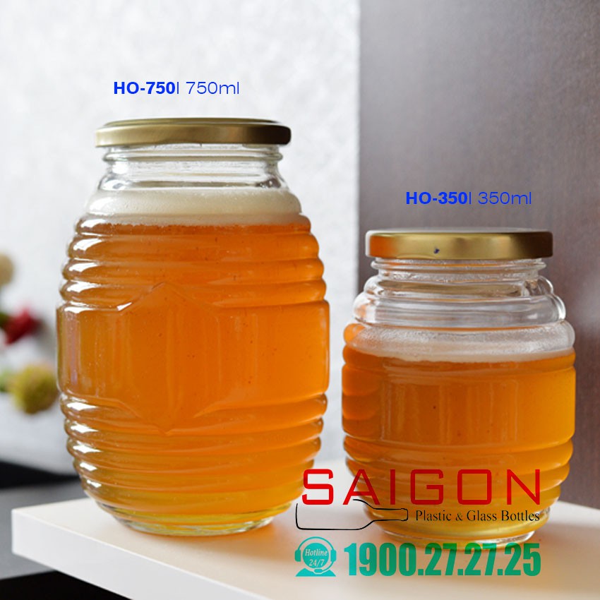 Hũ Thủy Tinh hình Ong 1000ml | 750ml | 350ml Đựng Thực Phẩm