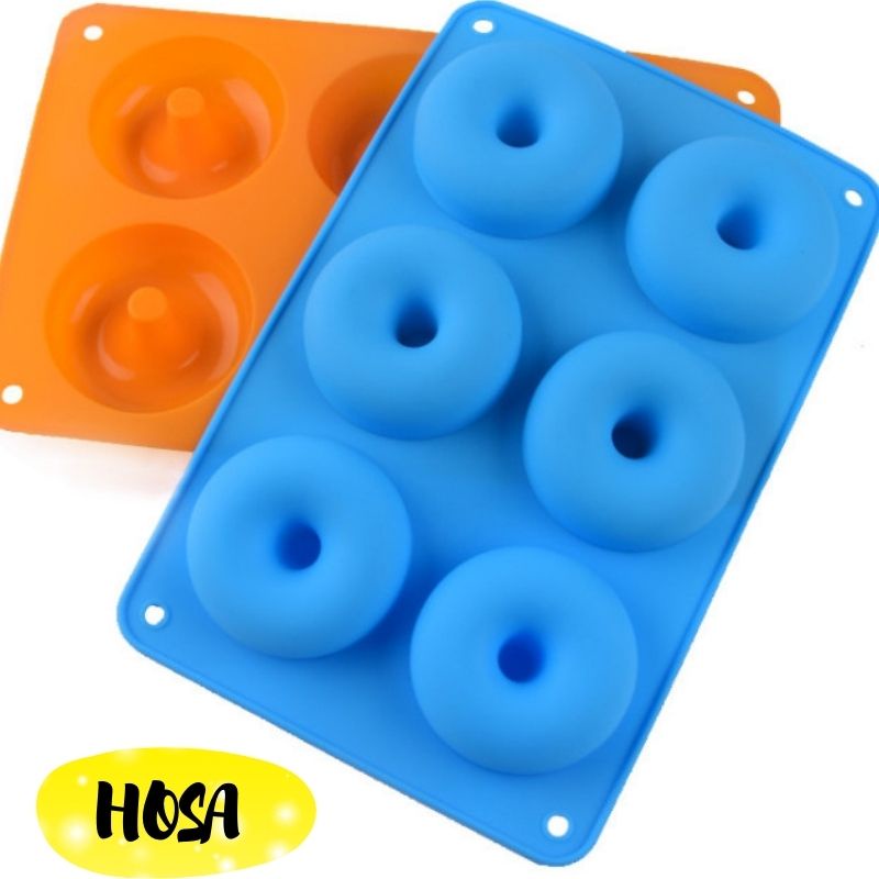 KHUÔN SILICONE BÁNH DONUT, 6 CUP ROUND, KHUÔN BÁNH BỀN, CHẤT LƯỢNG, ĐỔ RAU CÂU