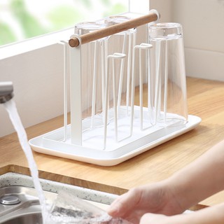 Kệ úp ly, cốc có khay hứng nước
