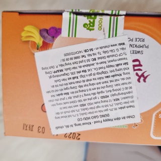 Cháo ăn dặm hữu cơ ăn liền Happy Food Hàn Quốc cho bé 5m+ 78gr