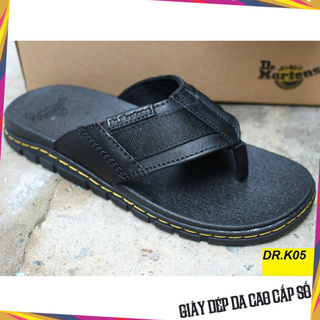 [DrMK05] Dép Da Nam Quai Kẹp - Dép Xỏ Ngón Dr Martens Thái Lan - Dép Da Bò Siêu Bền Siêu Hot - Dép Nam Da Bò Cao Cấp