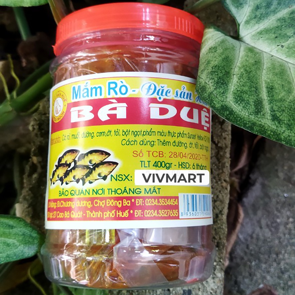✅ COMBO 2 ĐẶC SẢN HẢO HẠNG HUẾ - RUỐC BÀ DUỆ 400g VÀ MẮM RÒ BÀ DUỆ 400g