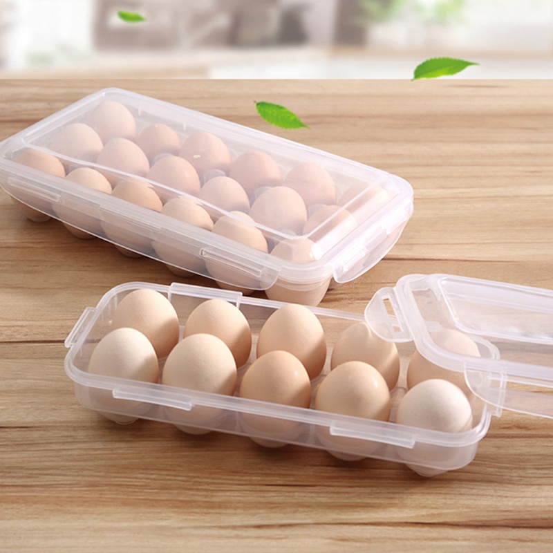 Giá Đỡ Trứng 10 / 18 Ngăn Có Nắp Đậy Tiện Dụng Cho Tủ Lạnh