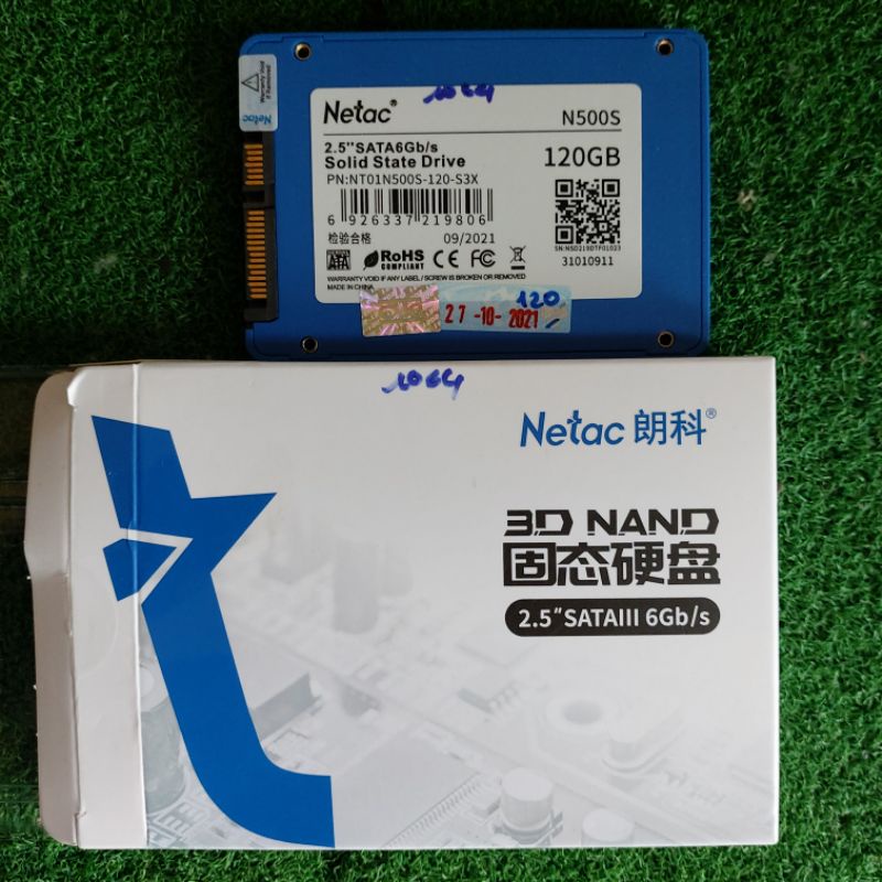 Ổ cứng ssd 120gb netac có sẵn win 10 - Sata 3 chuẩn 2.5&quot; chính hãng full box