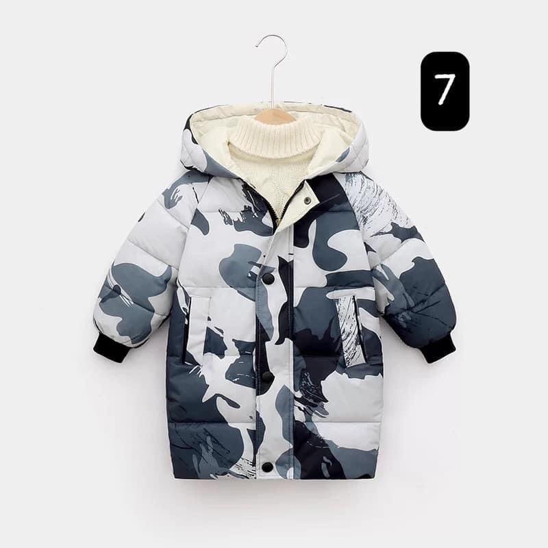 Áo Phao Dáng Dài Bé Trai Bé Gái Hàng QC Loại Đẹp