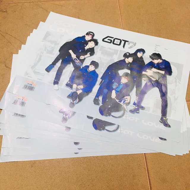 Combo 20 tờ bọc vở GOT7 bao vở kpop GOT7 30k giảm còn 20k nhiều mẫu