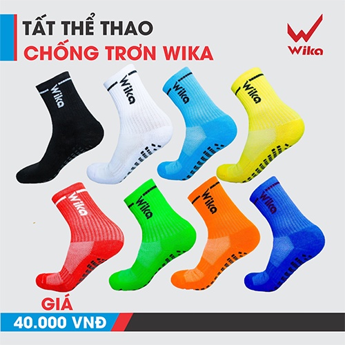 Tất Vớ Chống Trơn, Chống Trượt [Chính Hãng Wika Cao Cấp] Vớ đá banh, đá bóng, tennis - dành cho thể thao chất lượng cao.