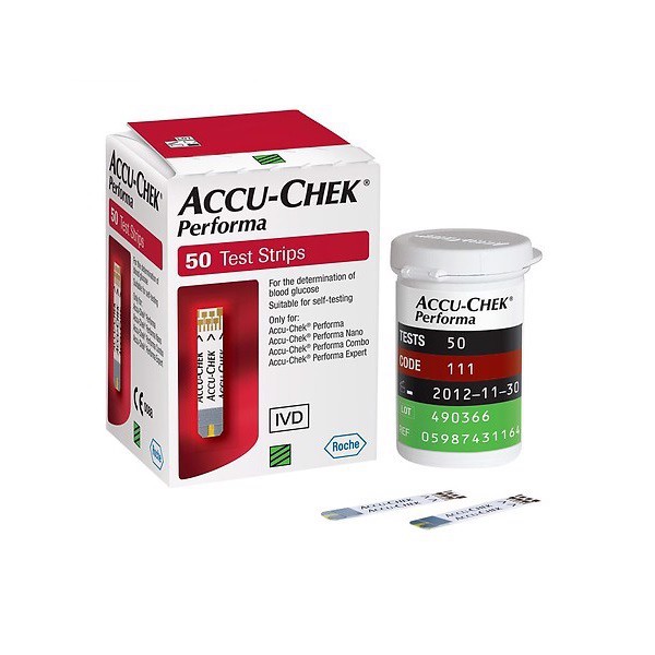 Que Thử Đường Huyết Accu chek Performa 50 Que