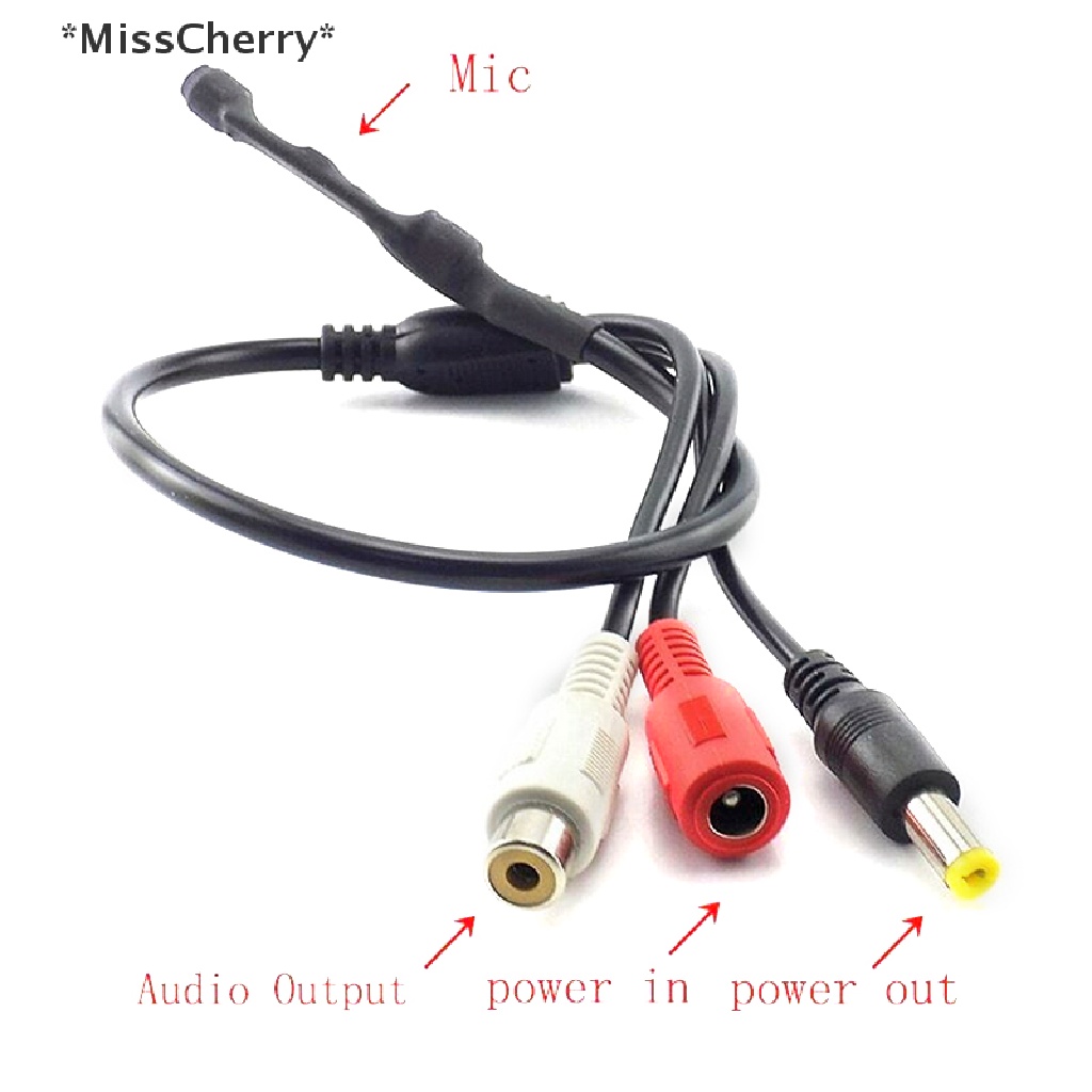 Micro Thu Âm Mini Giấu Kín DC 15V DVR Dành Cho CCTV