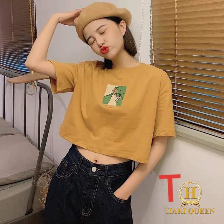 Áo croptop ô vuông cô gái DTR0320