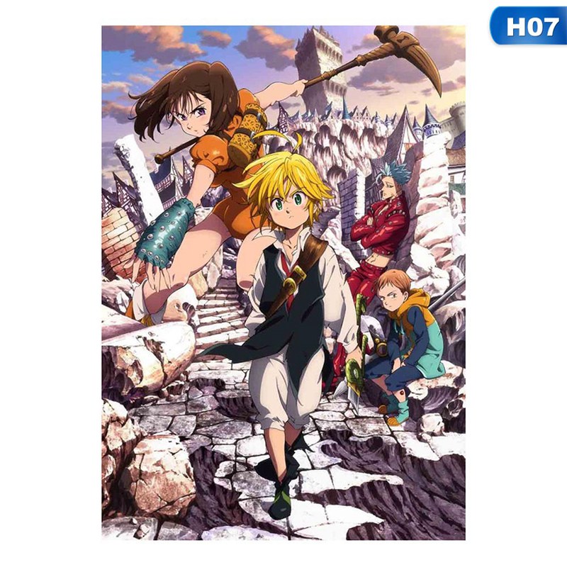 Tấm Áp Phích Mini In Hình Nhân Vật Anime The Seven Deadly Sins Battle For Liones