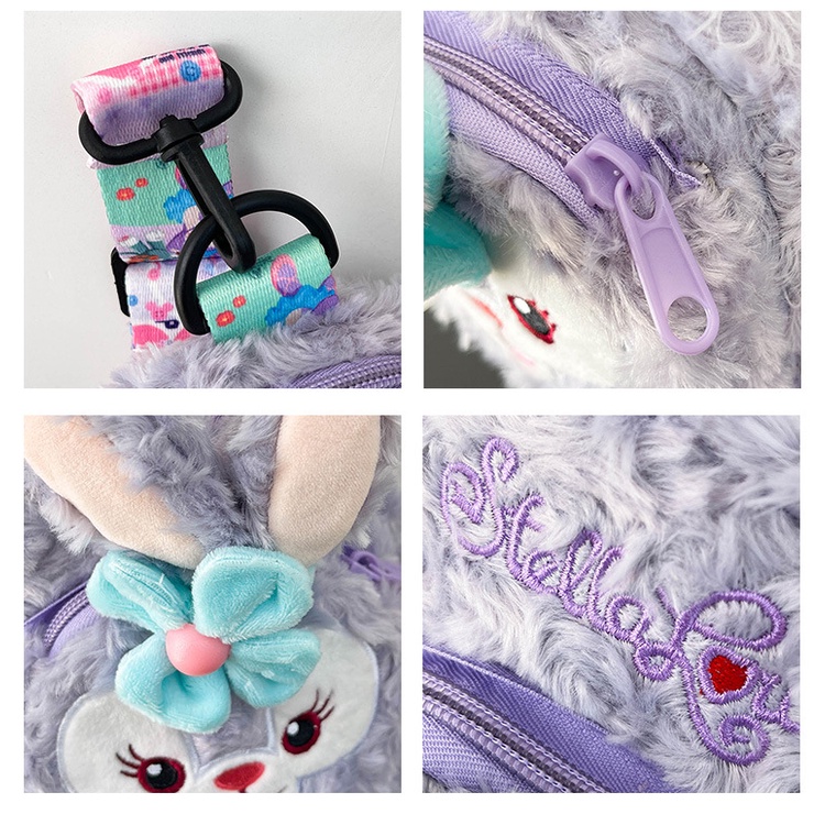 SANRIO Túi Đeo Chéo Mini Hình Cinnamoroll Nhồi Bông Dễ Thương Cho Bé Gái