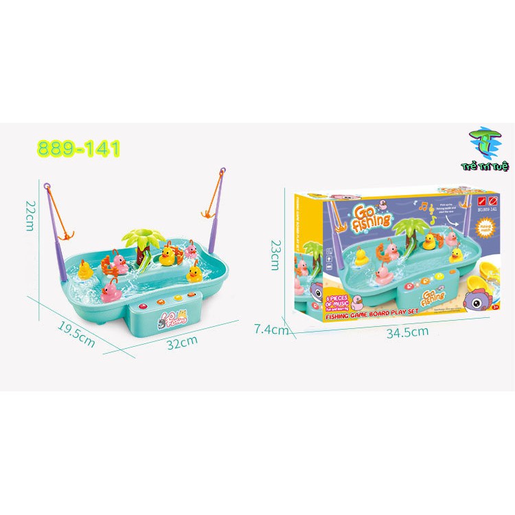 🐠 CAO CẤP 🐠 GO FISHING VIP1  - Bộ đồ chơi câu cá cho bé có nhạc nước đèn - đồ chơi câu cá trẻ em