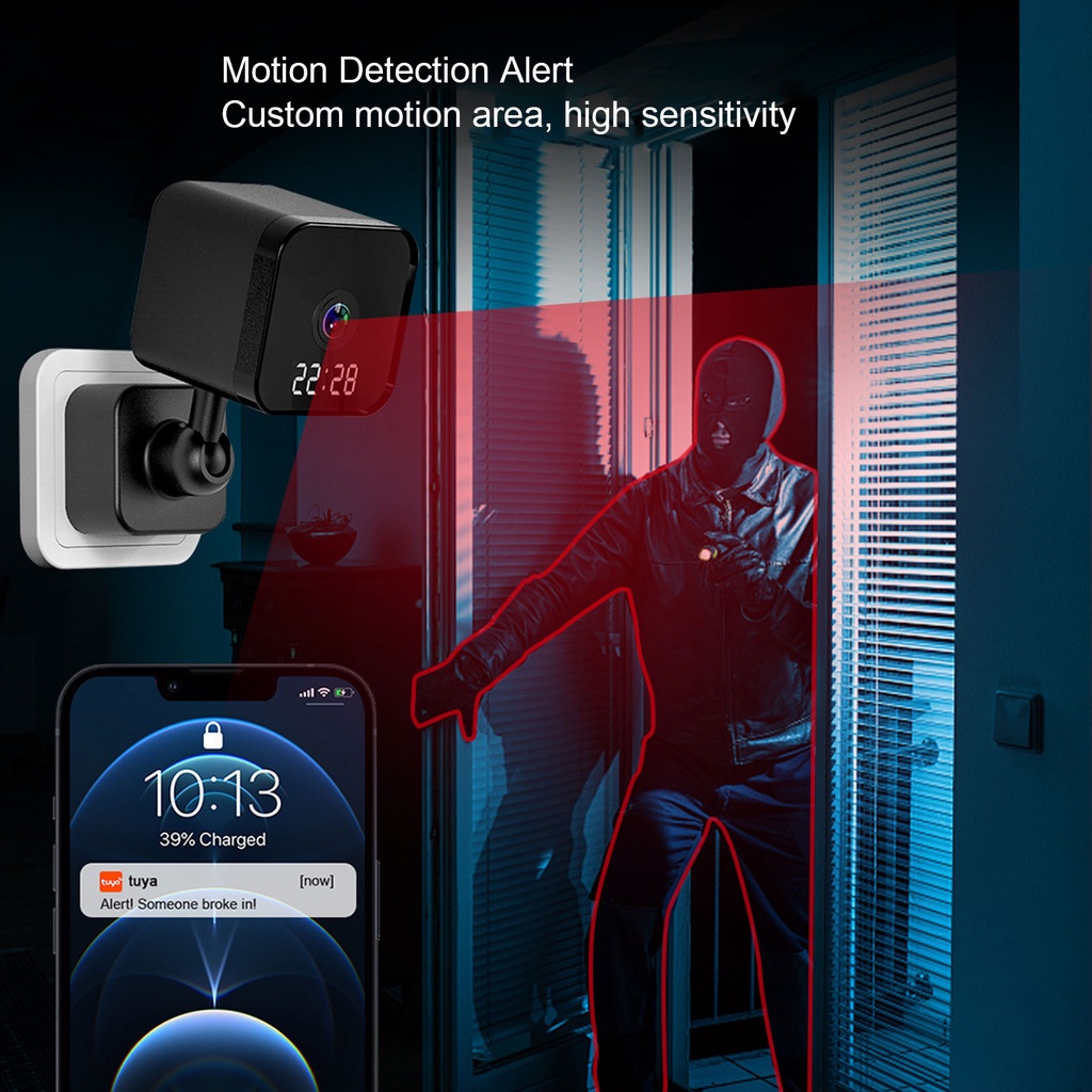 Camera giám sát an ninh không dây WIFI 1080P Cắm và chạy Hồng ngoại Tầm nhìn ban đêm có thể xoay PTZ 110‑240V cho TUYA