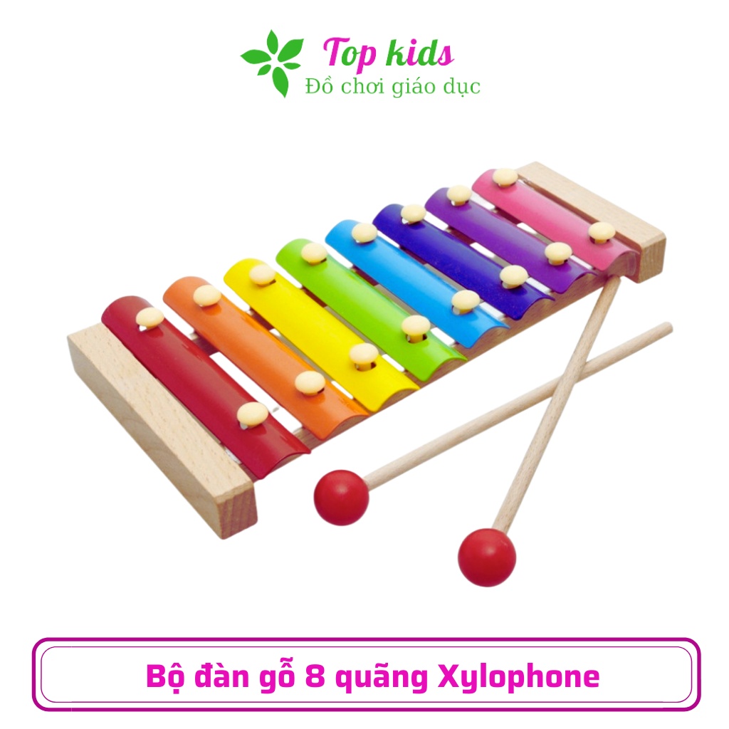 Đồ chơi gỗ thông minh montessori đồ chơi sáng tạo đàn gỗ 8 quãng Xylophone cho bé trai bé gái 1 2 3 4 5 6 tuổi - TOPKIDS