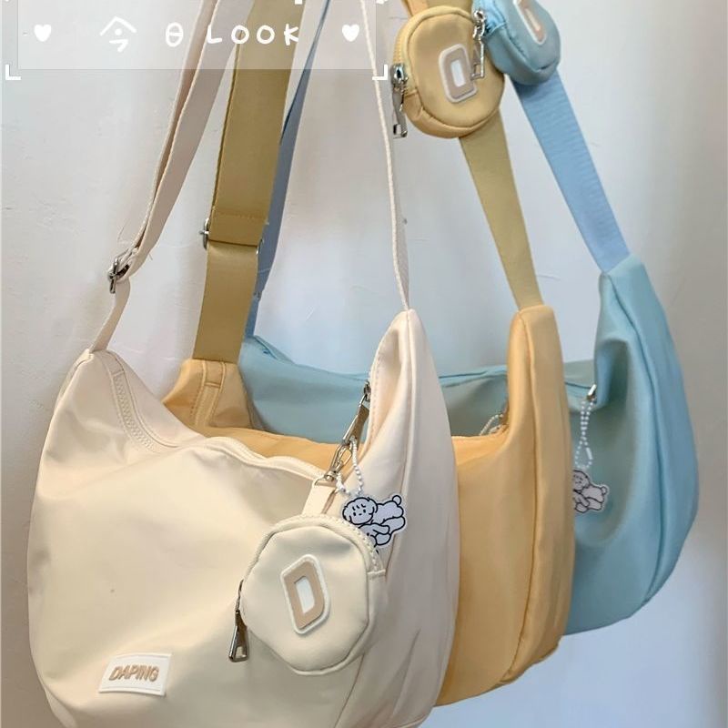 Túi Xách Đeo Vai Vải Canvas Chống Thấm Nước Phong Cách Thời Trang Hàn Quốc Cho Nữ