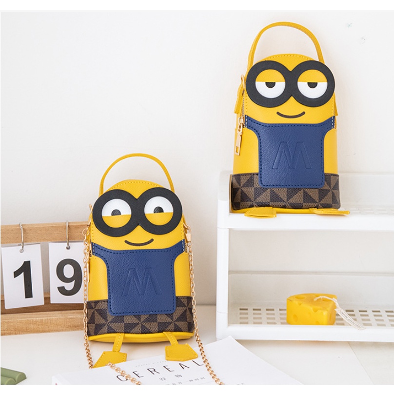 Túi Đeo Chéo Mini Hình Minions Dễ Thương Đa Năng Thời Trang Mới