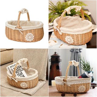 Giỏ mây đựng trái cây thiết kế xinh xắn tiện dụng