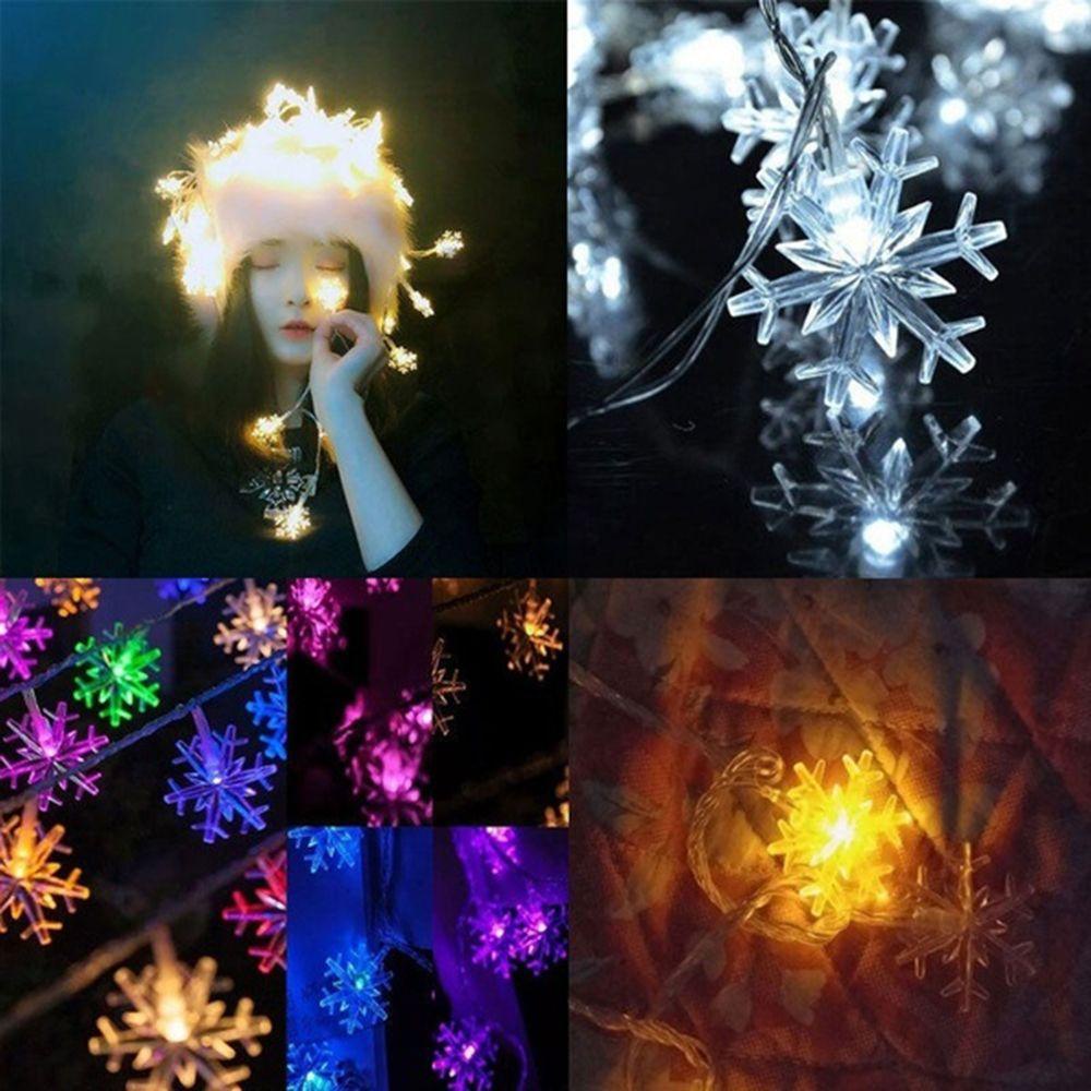 Dây Đèn LED 1.5 / 3M Hình Bông Tuyết Trang Trí Giáng Sinh Thời Trang