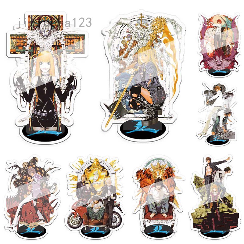 Bảng mô hình nhân vật anime Death Note Yagami Kira Eru Ryuk đứng bằng acrylic
