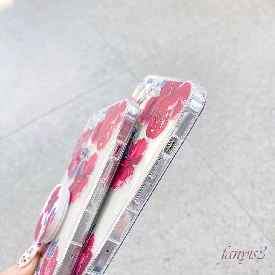 Iphone 12 11 Pro Max 12 Mini Xs Max Xr 7 8 6 6s Plus Ốp Điện Thoại Trong Suốt Chống Rơi In Hình Hoa Hồng Cho | BigBuy360 - bigbuy360.vn
