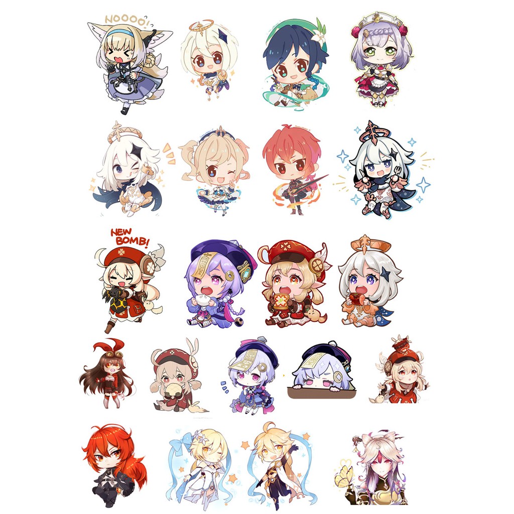 sticker genshin Impact/ ảnh dán genshin Impact 0399