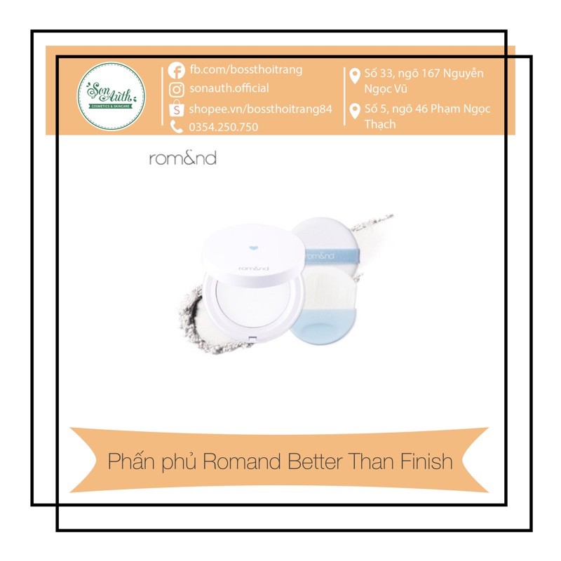 Phấn phủ Romand Better Than Finish