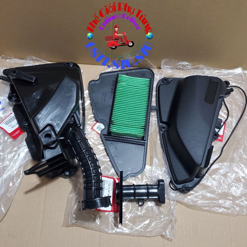Bộ pô e Scoopy 2021 zin mới - 17210-K2F-T00/ 17245-K2F-T00/ 17215-K1A-N00/ 17225-K2F-T00