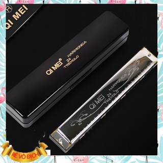   HÀNG CAO CẤP  KÈN HARMONICA QI MEI 24 LỖ 2 NHẠC CỤ CHO HỌC SINH SINH VIÊN DỄ SỬ DỤNG. 