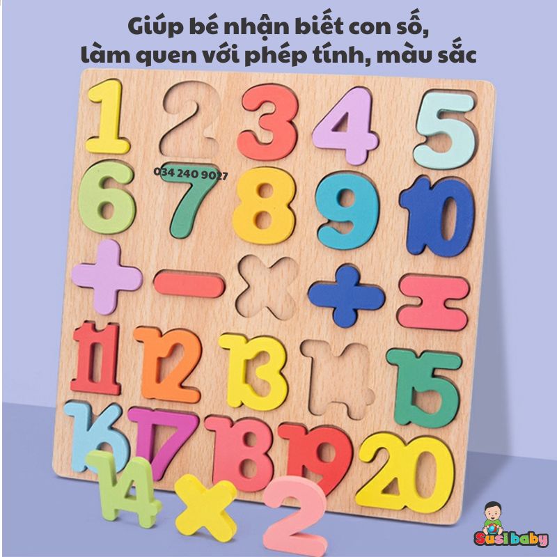 Đồ chơi gỗ Montessori - Đồ chơi trí tuệ cho bé