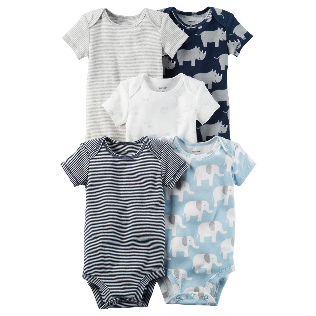 Bodysuit Chính Hãng Carter's Mỹ Hà Mã, Voi Con bé trai (3M-24M)