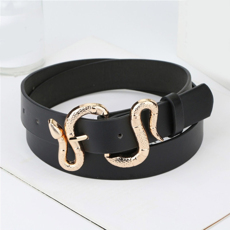 Dây Thắt Lưng Da Rắn Cài Khóa Có Thể Điều Chỉnh Thời Trang Cho Tuổi Teen