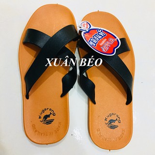 [ĐẶT TĂNG 1 SIZE] - Dép nam quai chéo Thái màu đen hàng xin 100%