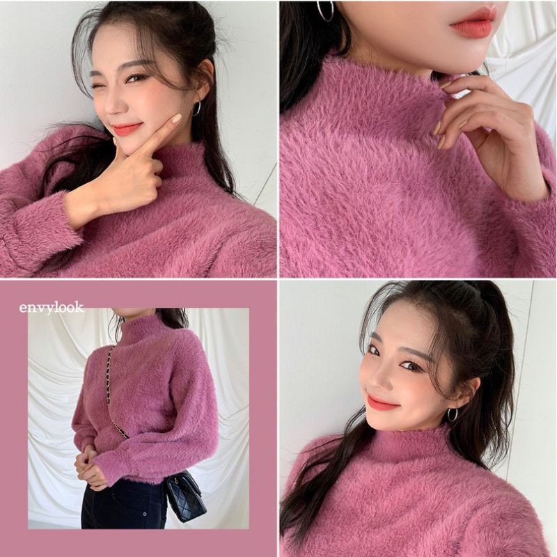 Áo len lông cổ 3 phân hàng QC