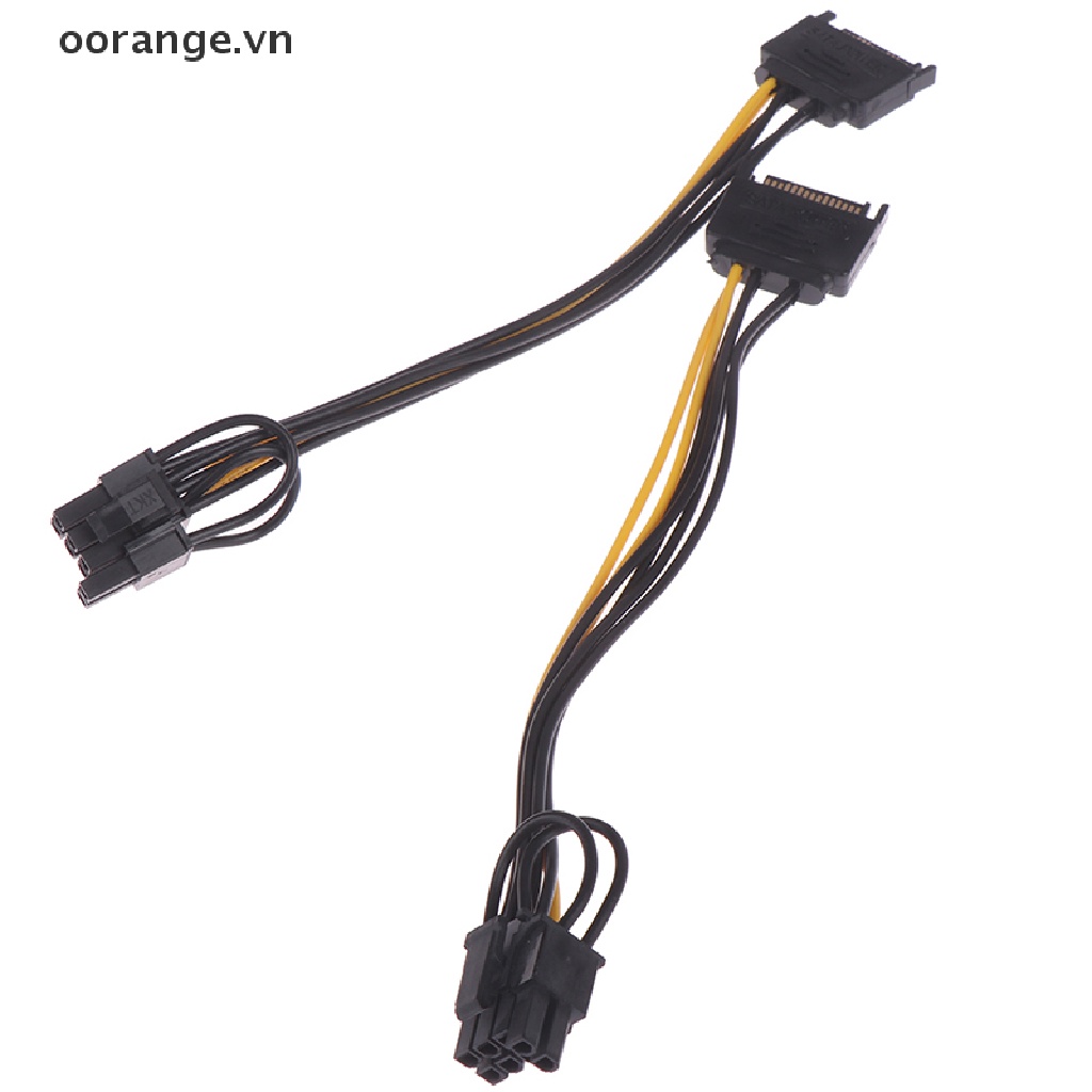 Dây cáp nguồn PCI-E chuyển đổi 15pin SATA đầu đực sang 8pin(6+2) dài 20cm | BigBuy360 - bigbuy360.vn
