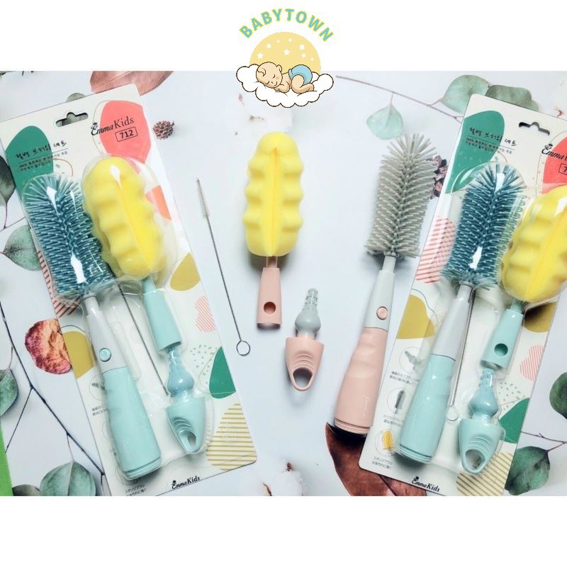 Cọ Rửa Bình Sữa Silicon Cao Cấp Emma Kids Hàn Quốc