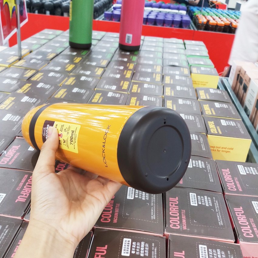 Bình giữ nhiệt Lock&amp;Lock City Vacuum Bottle Olympic Montreal 700ml LHC1448 màu vàng