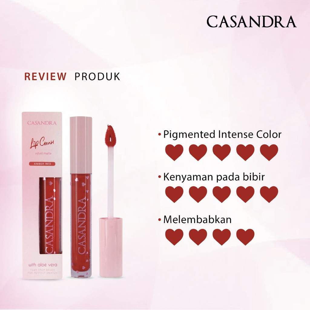 (hàng Mới Về) Son Môi Casandra Màu Nhung Lì Thời Trang Mờ / Matte | BigBuy360 - bigbuy360.vn