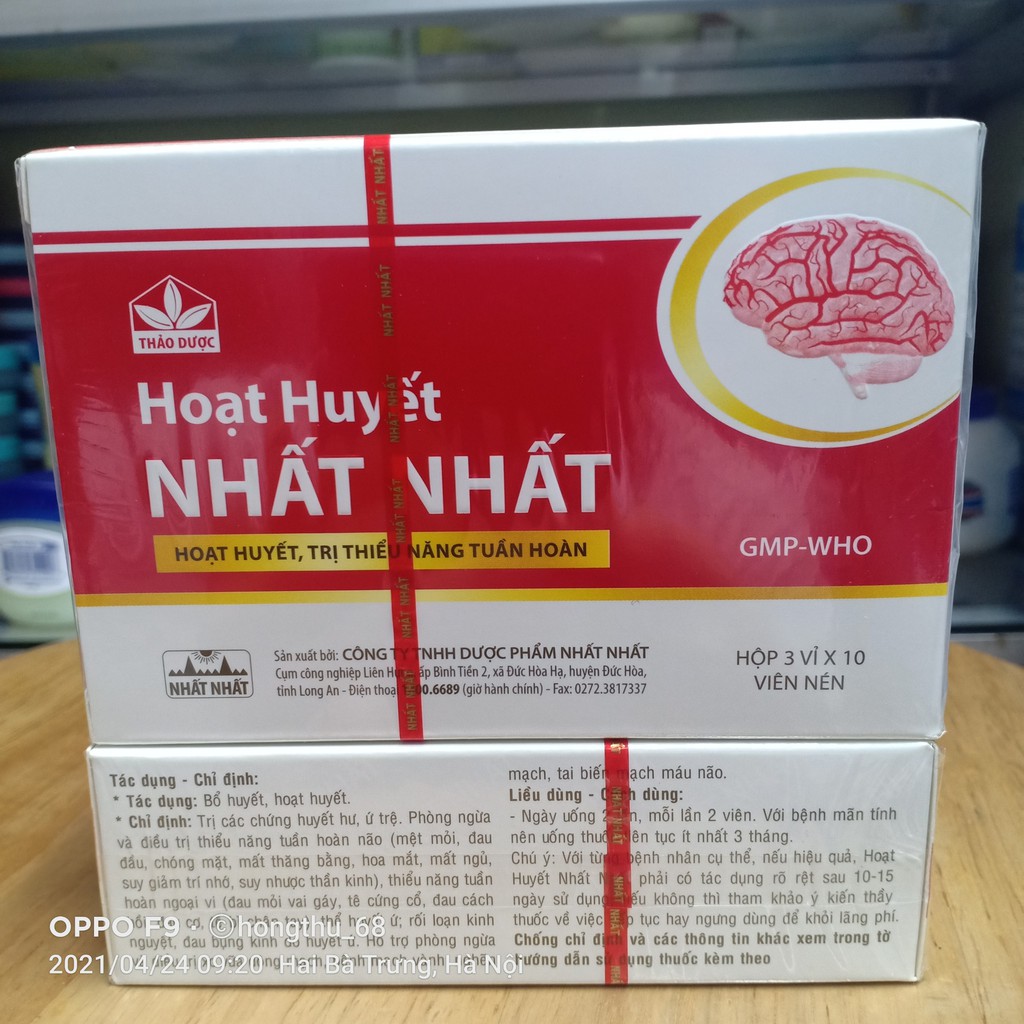 Hoạt huyết Nhất Nhất hộp 3 vỉ x 10 viên - [CHÍNH HÃNG]