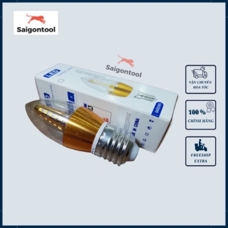 Bóng đèn Led nến, Bóng đèn Led Trái ớt 5w Trang Trí Cao Cấp - đuôi E14 và E27 - ánh sáng trắng và ánh sáng vàng