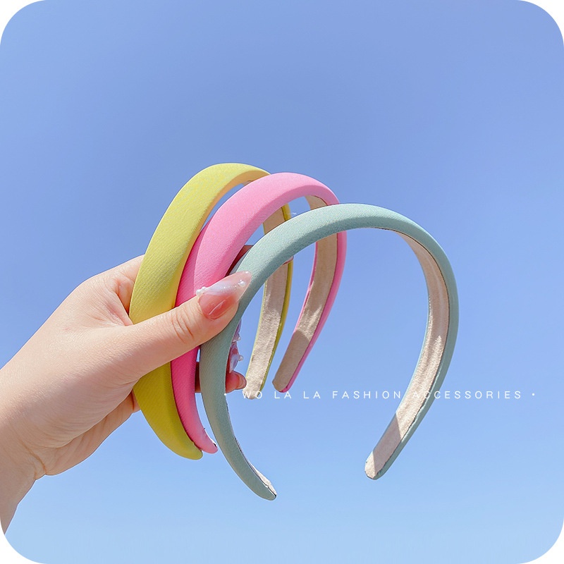 Băng đô AY chất liệu cotton màu kẹo kiểu dáng thời trang cho nữ