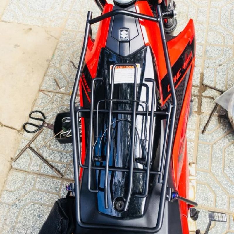 Baga RAIDER/SATRIA Fi Inox 10li Sơn Đen Titan
