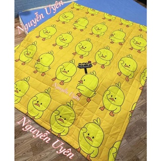 sét ga gối cotton poly mẫu vịt vàng