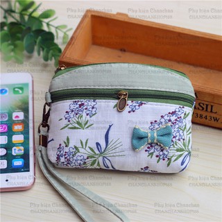 Ví tiền Mini đeo tay HOA LAY ƠN 2 ngăn chỉ 52k