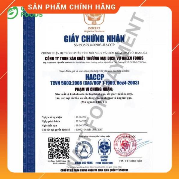 Hoả tốc -  Bánh Gạo Hàn Quốc Tokbokki Dạng Thỏi Green Foods 500g Và 1kg