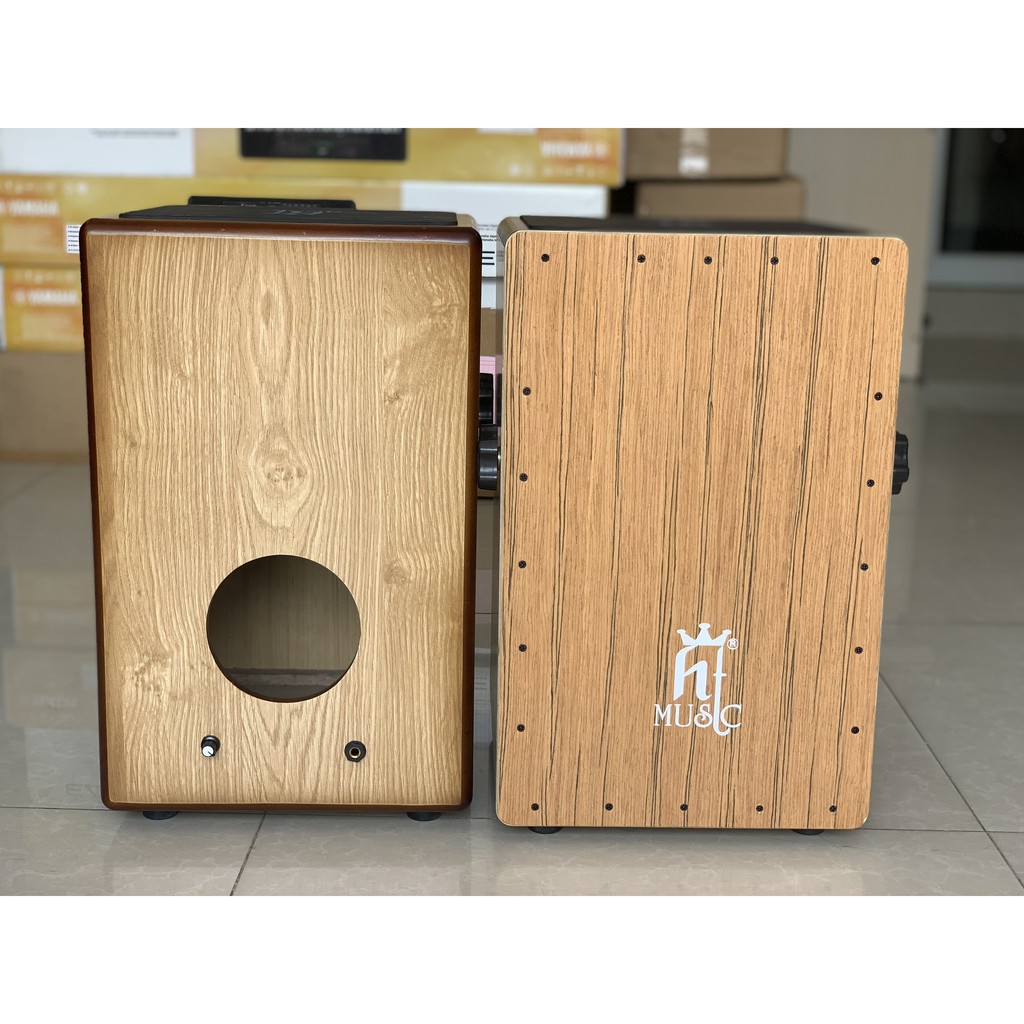 Trống Cajon HT Music Gỗ Sồi Có EQ