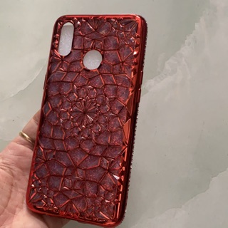 Ốp lưng Realme 3 dẻo đính đá viền lưng 3D giả đá cực đẹp