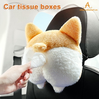 Hộp đựng khăn giấy thiết kế hình mông chú chó corgi/ mèo đáng yêu tiện lợi