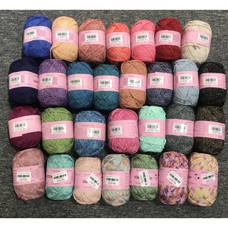 Cuộn Len Cotton Dệt Kim Tuyến (bảng màu 2)