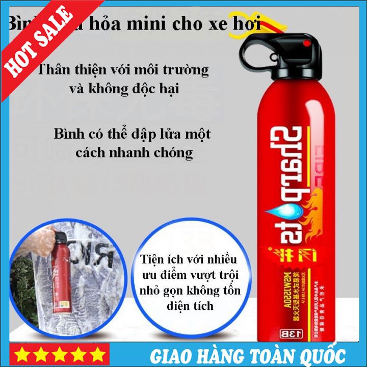 ✅✅6.6 HỦY DIỆT✅✅ Bình Cứu Hỏa Mini - Chai Xịt Chữa Cháy Trên Ô Tô Nhỏ Gọn Tiện Lợi Mila Store